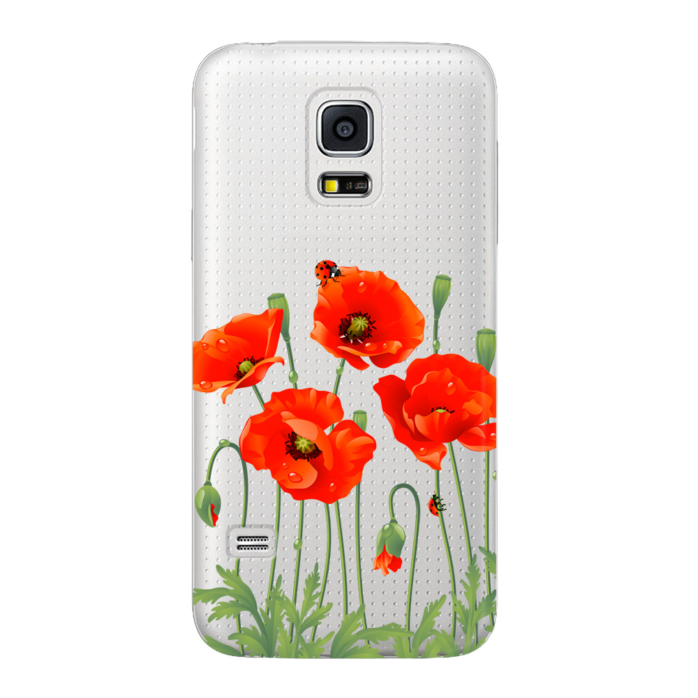 

Чехол Deppa Art Case Flowers маки для Samsung Galaxy S5 mini + защитная пленка, Красный, Art Case