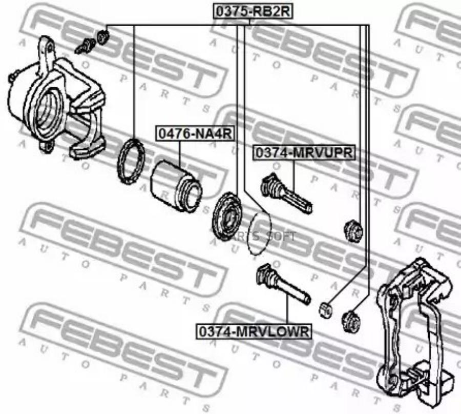 FEBECT 0375RB2R 0375-RB2R_ремк-т дискторм Nissan X-Trail T30 00-06 1420₽