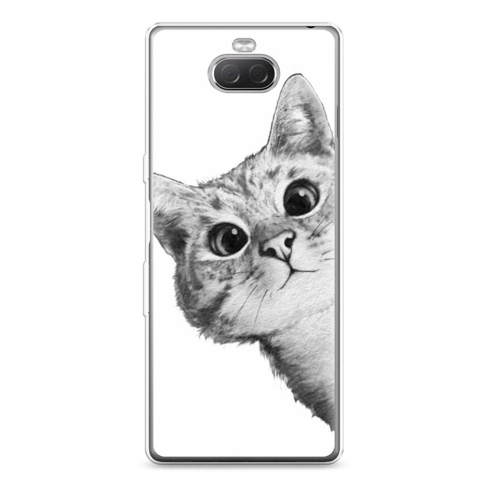 

Силиконовый чехол "Кот рисунок черно-белый" на Sony Xperia 10 Plus, 54150-1