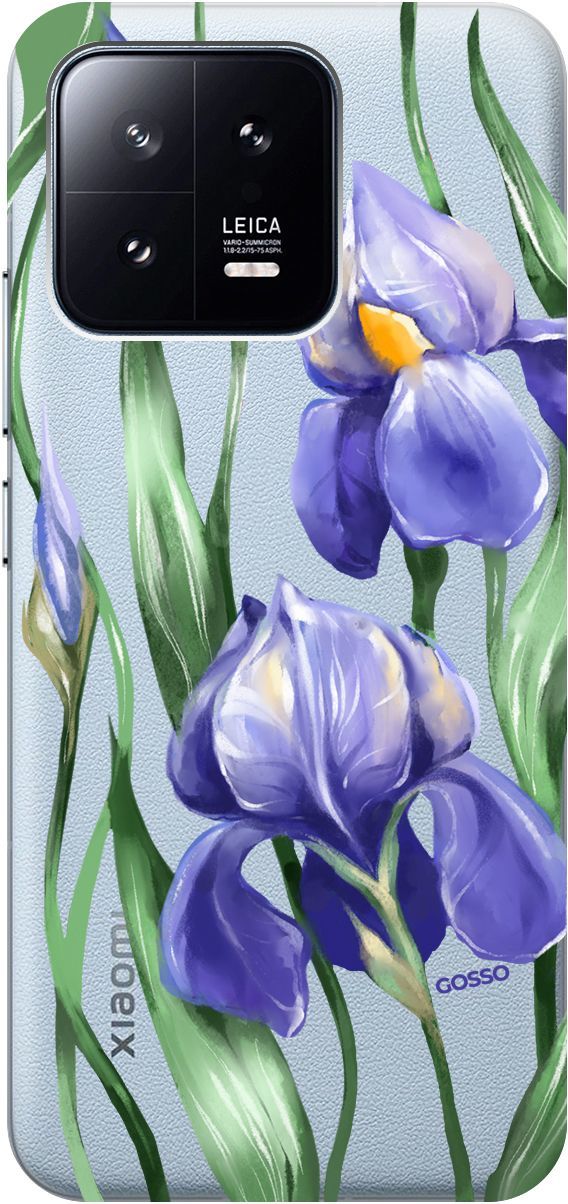 

Силиконовый чехол на Xiaomi 13 с 3D принтом "Amazing Irises" прозрачный, Прозрачный;белый, 159017