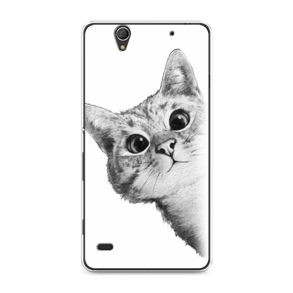 

Чехол Awog на Sony Xperia C4 "Кот рисунок черно-белый", Разноцветный, 52650-1