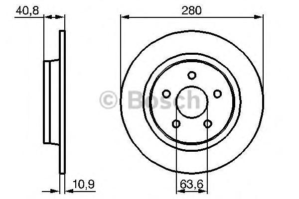 

Тормозной диск BOSCH 0986479170
