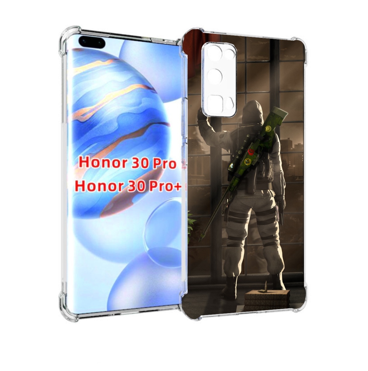 

Чехол бампер MyPads Контр-Страйк-в-дыму для Honor 30 Pro, Прозрачный, Tocco