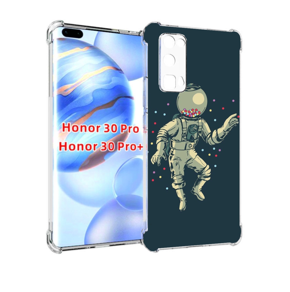 

Чехол бампер MyPads Космонавт для Honor 30 Pro, Прозрачный, Tocco