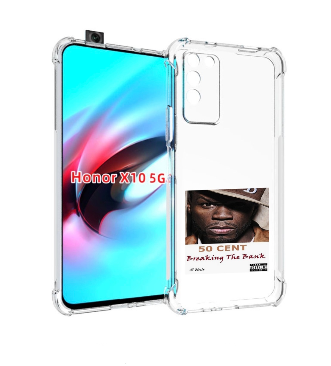 

Чехол MyPads 50 Cent - Breaking The Bank для Honor X10, Прозрачный, Tocco