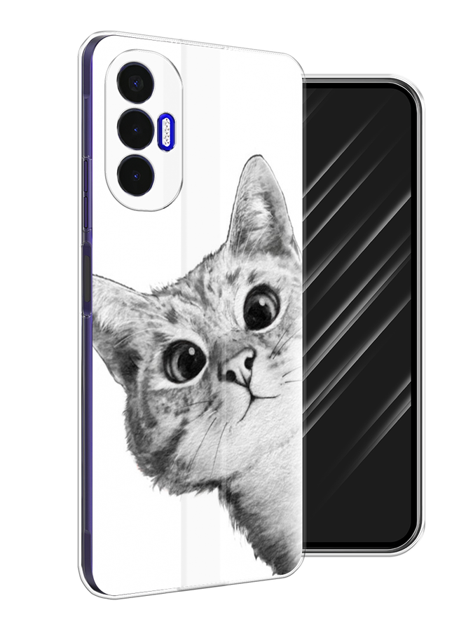 

Чехол Awog на Tecno Pova 3 "Кот рисунок черно-белый", Разноцветный, 301550-1