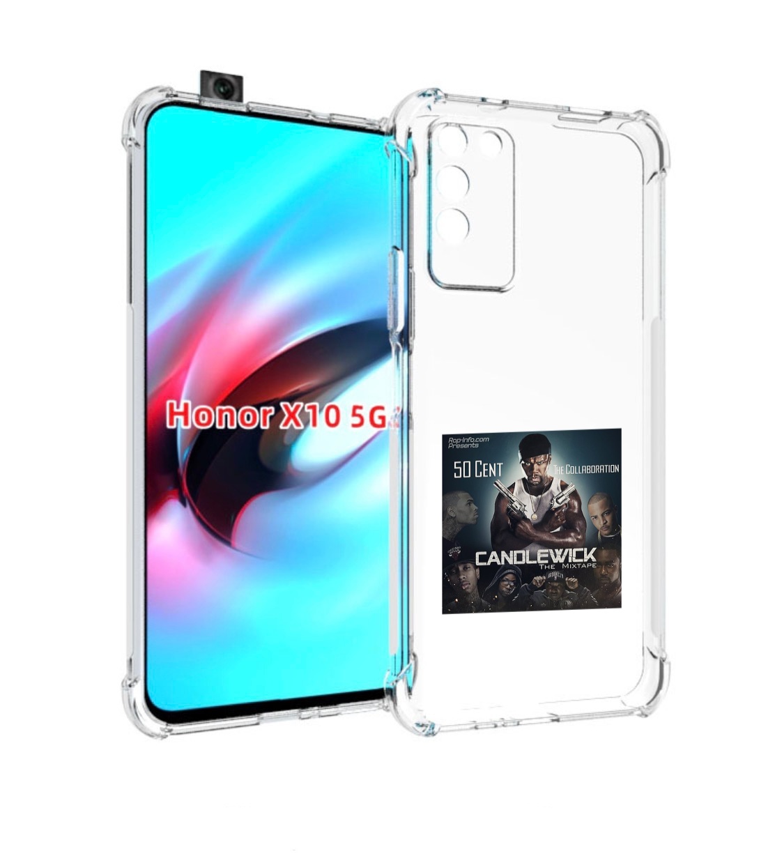 

Чехол MyPads 50 Cent - CandleWick для Honor X10, Прозрачный, Tocco