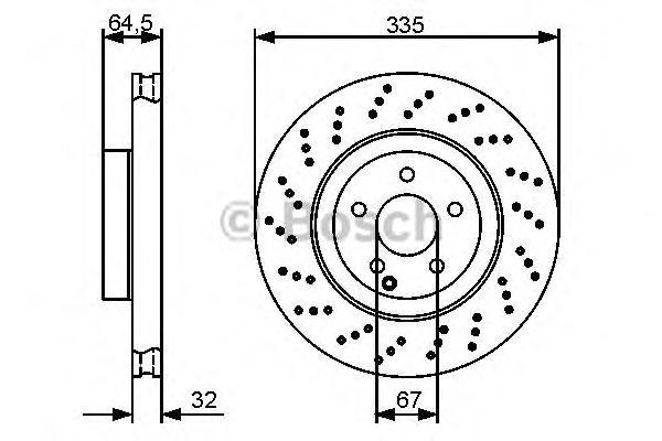 Тормозной диск BOSCH 0986479413