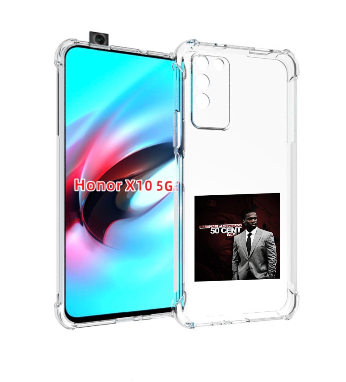 

Чехол MyPads 50 Cent - Dont Call It A Comeback Vol для Honor X10, Прозрачный, Tocco