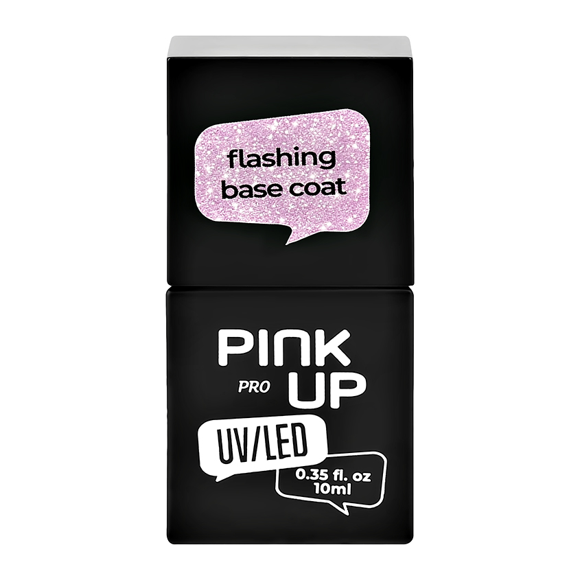 Светоотражающая база для ногтей UV/LED PINK UP PRO flashing base coat тон 03 10 мл