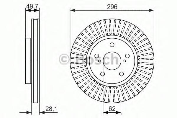 

Тормозной диск BOSCH 0986479633