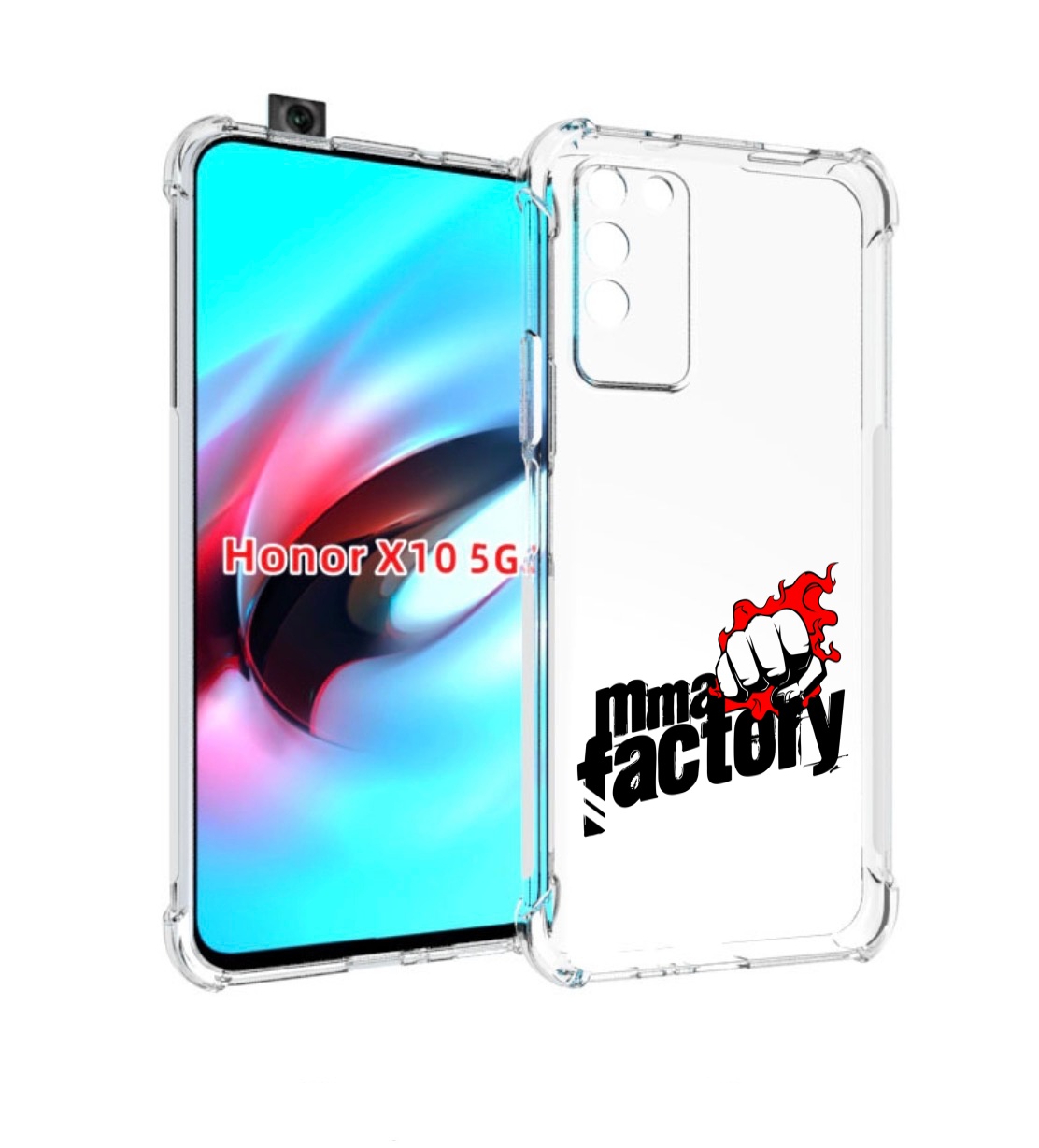 

Чехол MyPads Единоборства ММА для Honor X10, Прозрачный, Tocco