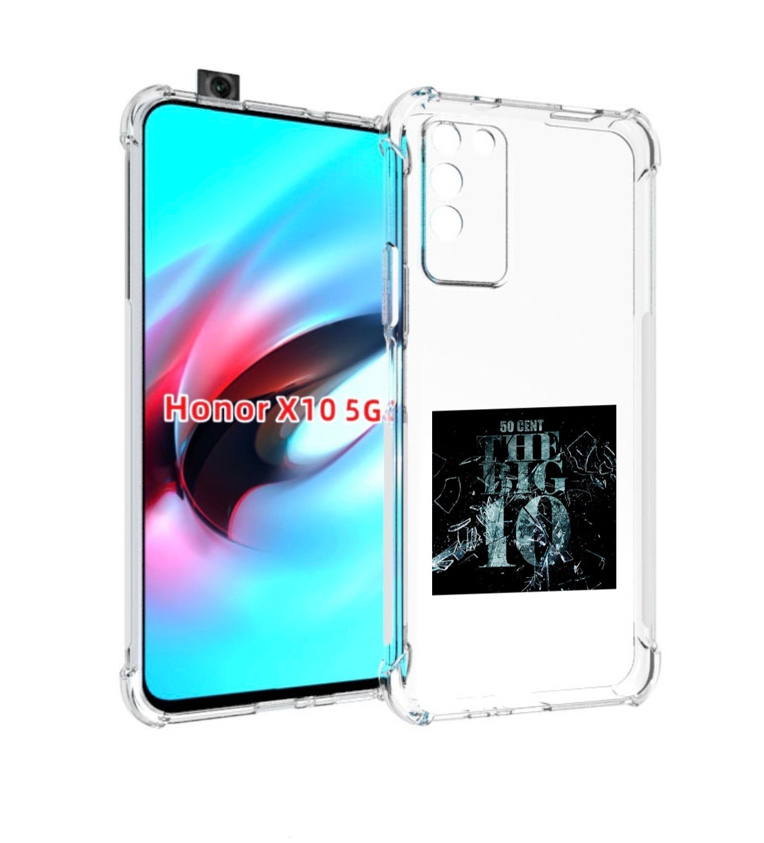 

Чехол MyPads 50 Cent - The Big 10 для Honor X10, Прозрачный, Tocco