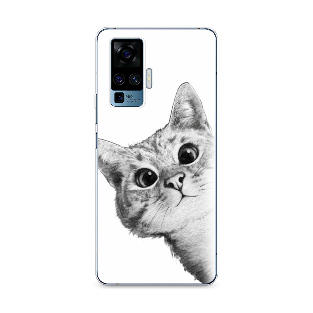 

Чехол Awog на Vivo X50 Pro "Кот рисунок черно-белый", Разноцветный, 262350-1