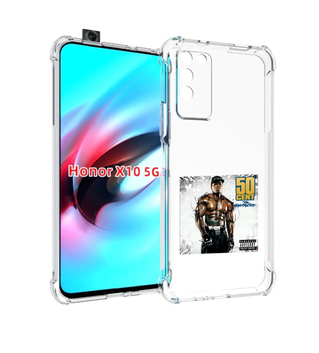 

Чехол MyPads 50 Cent - The Massacre для Honor X10, Прозрачный, Tocco