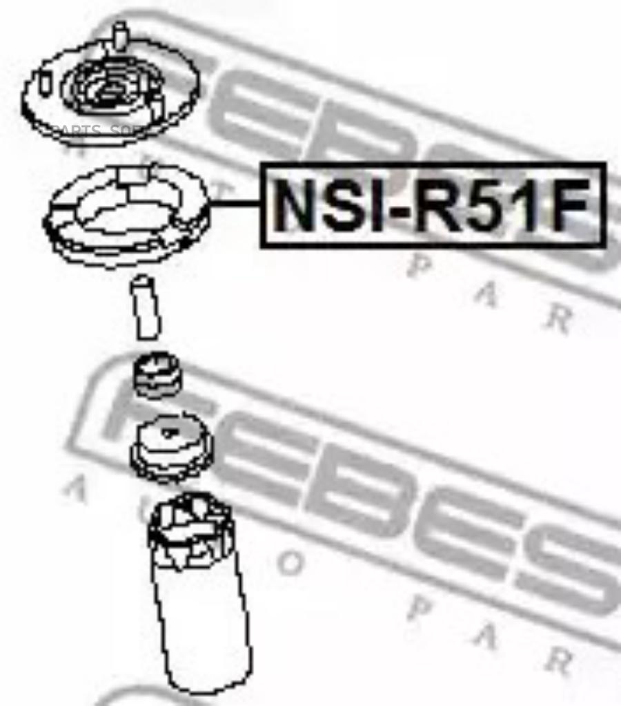 

FEBECT NSIR51F NSI-R51F_проставка пружины верхняя!\ Nissan Frontier 04>