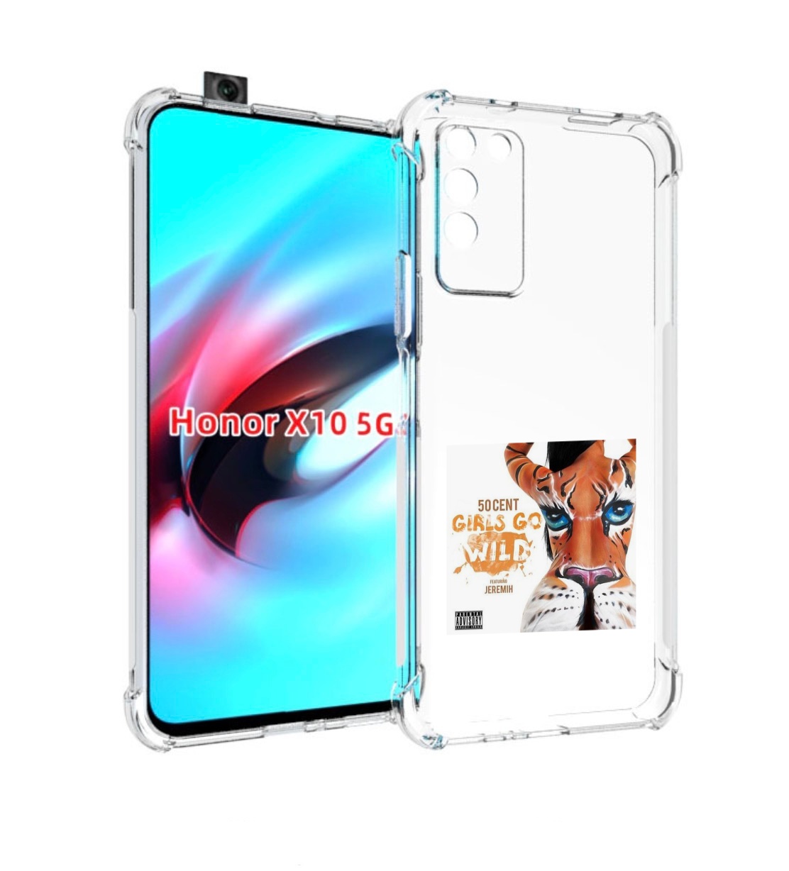 

Чехол MyPads 50 Cent Feat для Honor X10, Прозрачный, Tocco