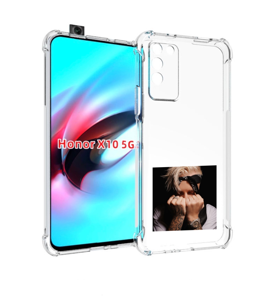 

Чехол MyPads 58 Егор Крид для Honor X10, Прозрачный, Tocco