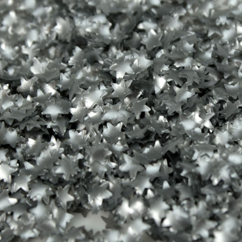 

Блестки съедобные Звезды серебро Edible Dark Silver stars Raindow Dust, 1,4 гр.