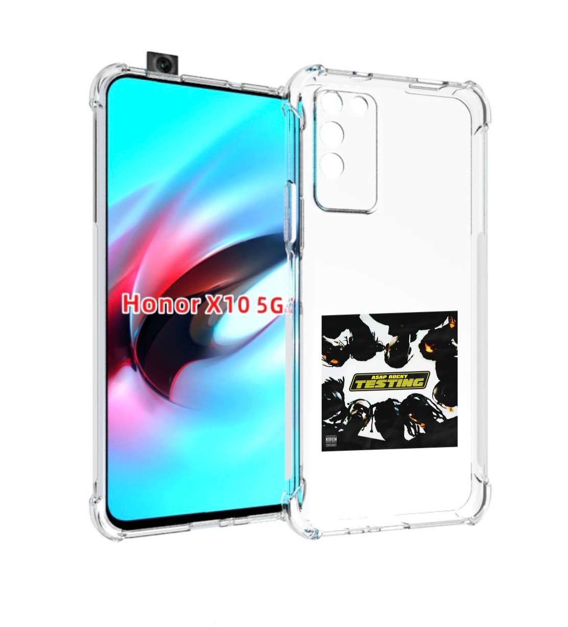 

Чехол MyPads ASAP Rocky - TESTING для Honor X10, Прозрачный, Tocco