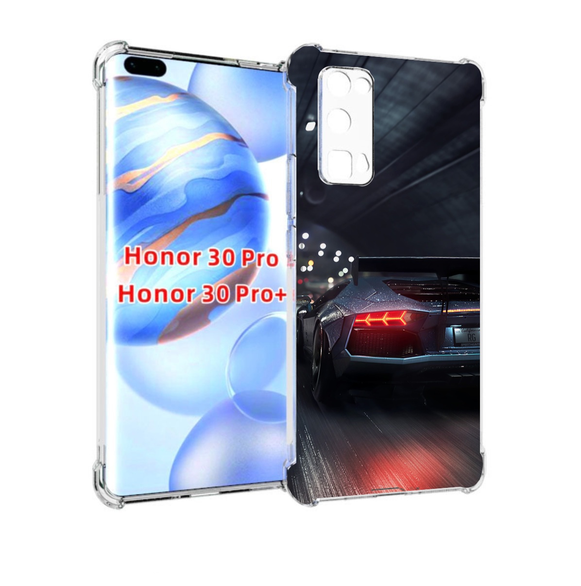 

Чехол бампер MyPads Ламба мужской для Honor 30 Pro, Прозрачный, Tocco