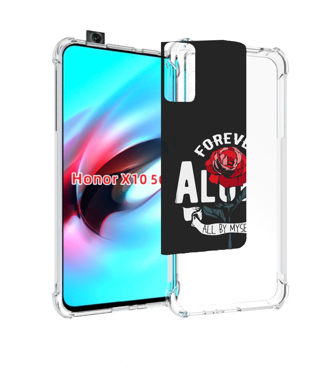 

Чехол MyPads Alone для Honor X10, Прозрачный, Tocco