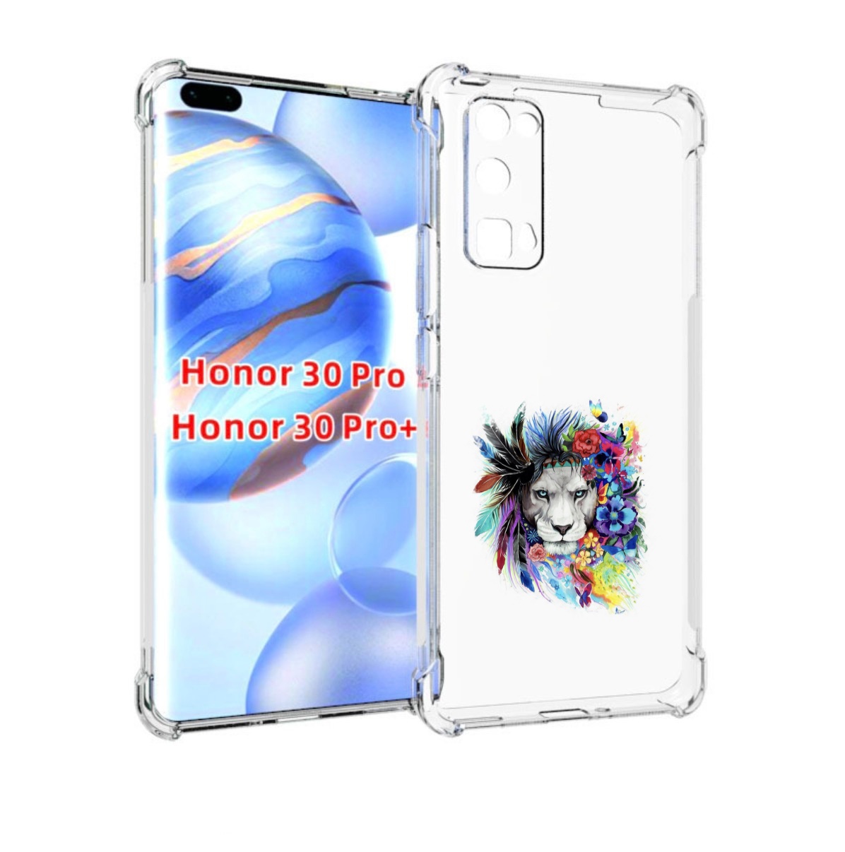 

Чехол бампер MyPads Лев 2 для Honor 30 Pro, Прозрачный, Tocco