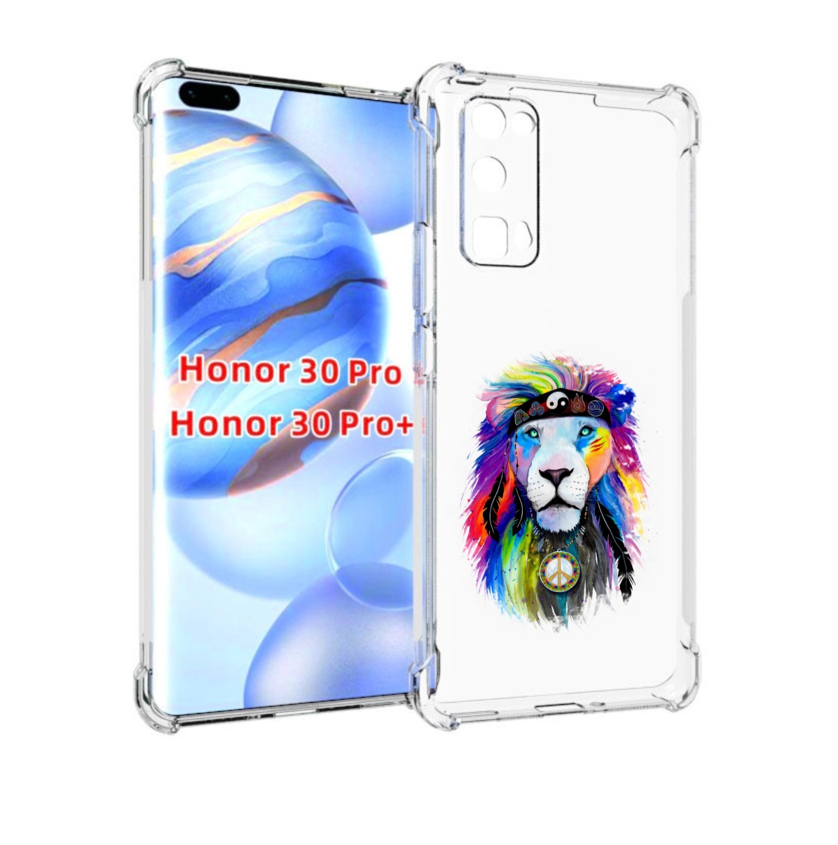 

Чехол бампер MyPads Лев 3 для Honor 30 Pro, Прозрачный, Tocco