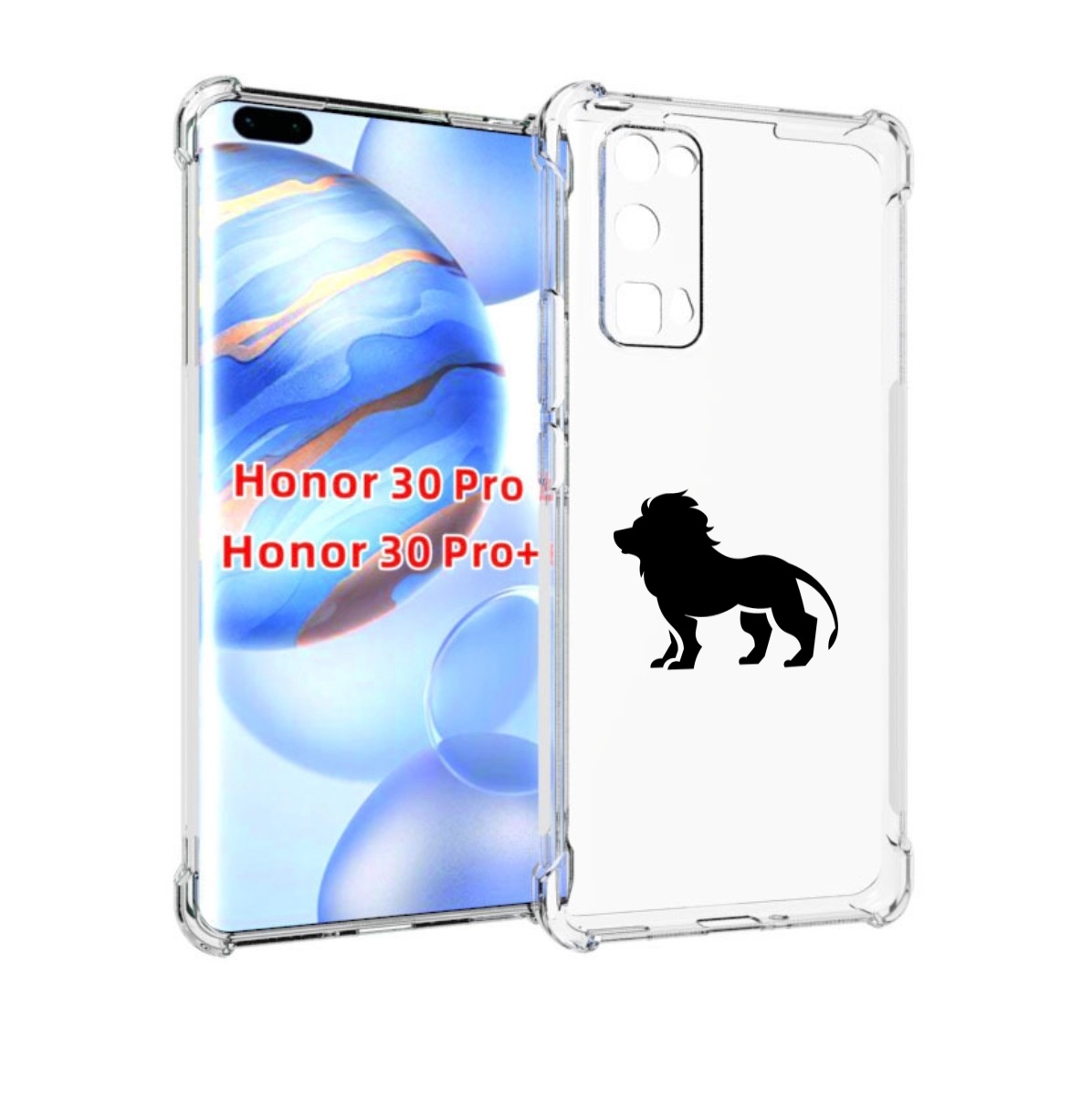 

Чехол бампер MyPads Лев для Honor 30 Pro, Прозрачный, Tocco