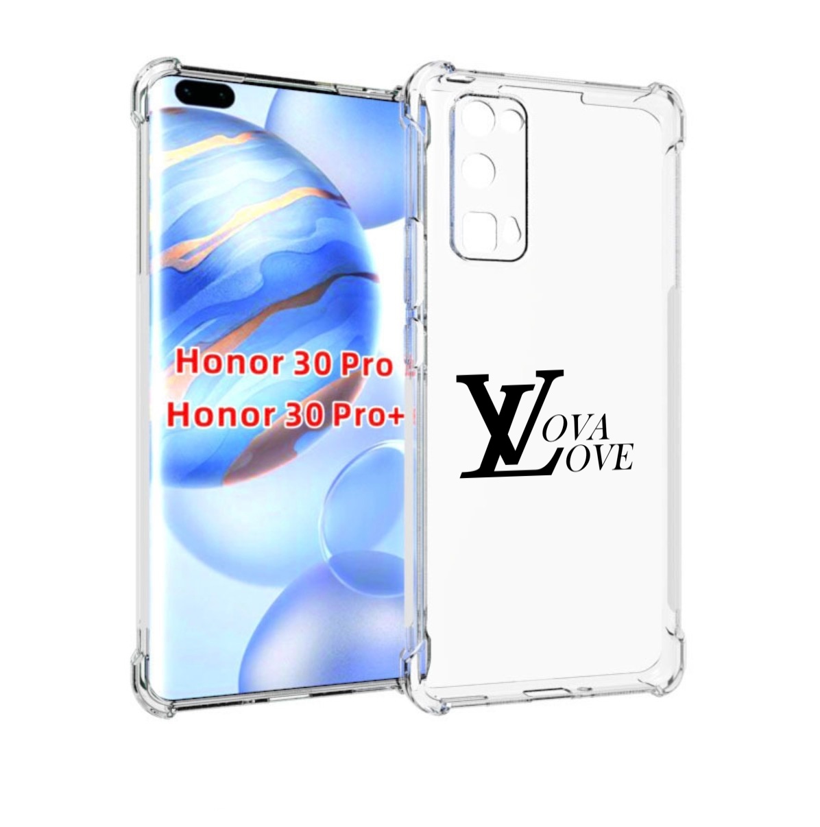 

Чехол бампер MyPads Лова-лове для Honor 30 Pro, Прозрачный, Tocco