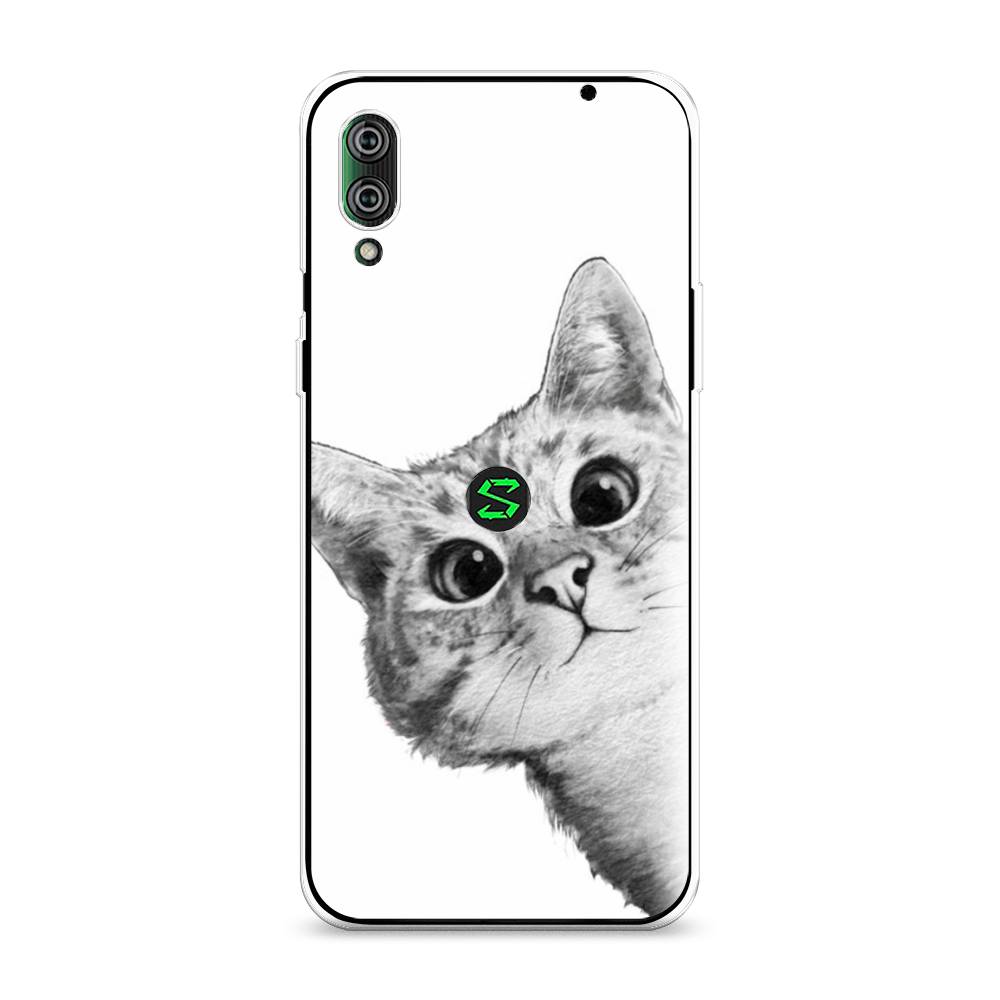 

Чехол Awog на Xiaomi Black Shark 2/2 Pro "Кот рисунок черно-белый", Разноцветный, 36450-1