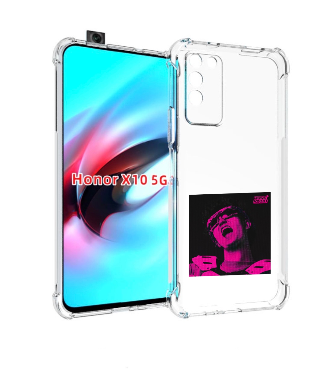 

Чехол MyPads Digital Fantazy GONE для Honor X10, Прозрачный, Tocco