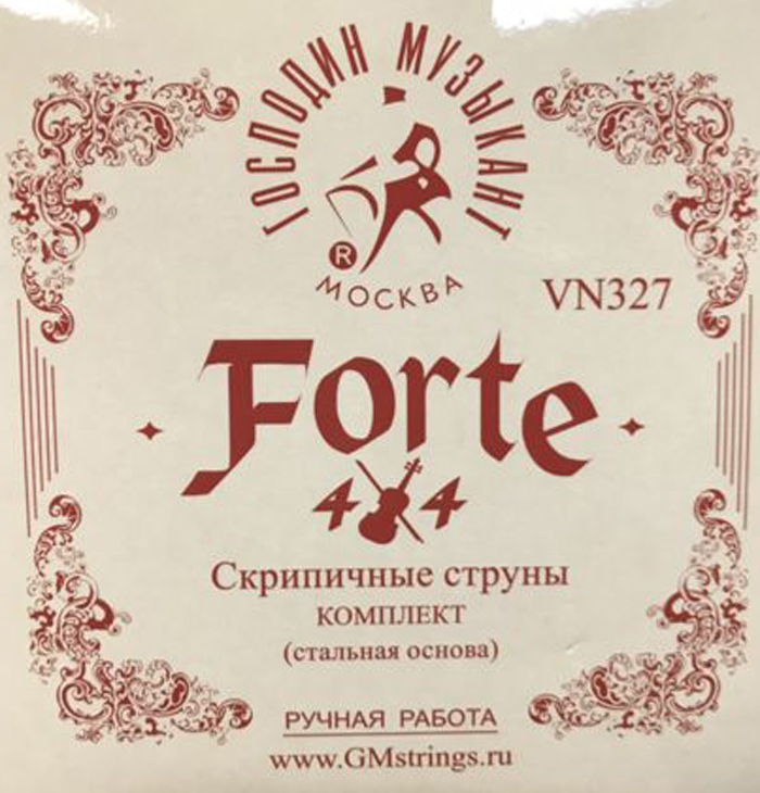 фото Струны для скрипки господин музыкант vn327 forte 4/4 medium tansion 4/4 сталь