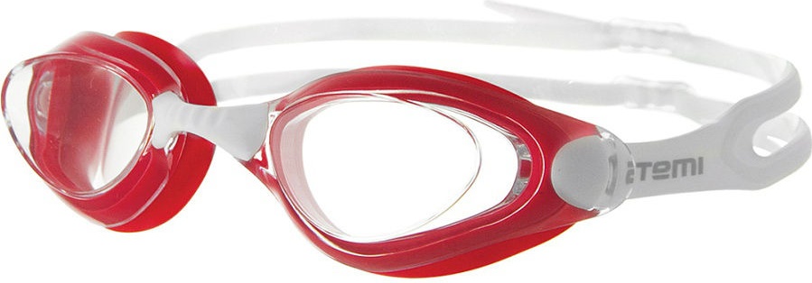 Очки для плавания Atemi B402 белые/красные