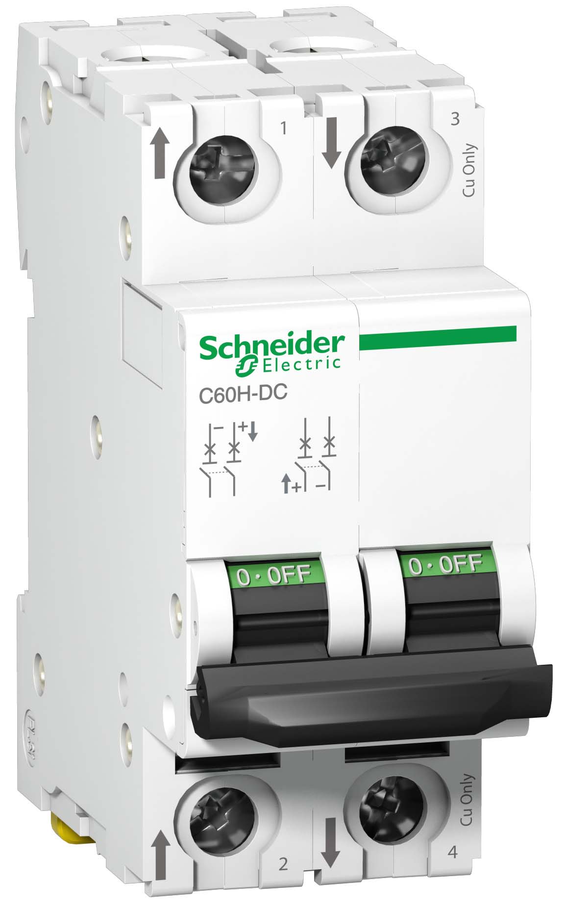 фото Se acti 9 c60h-dc автоматический выключатель 2p 6a (c) 500в dc schneider electric