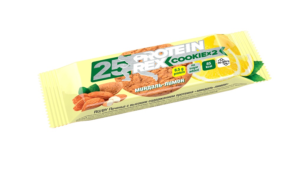 

ProteinRex 25% ProteinRex Cookie (*2) 50 г, вкус: миндаль-лимон