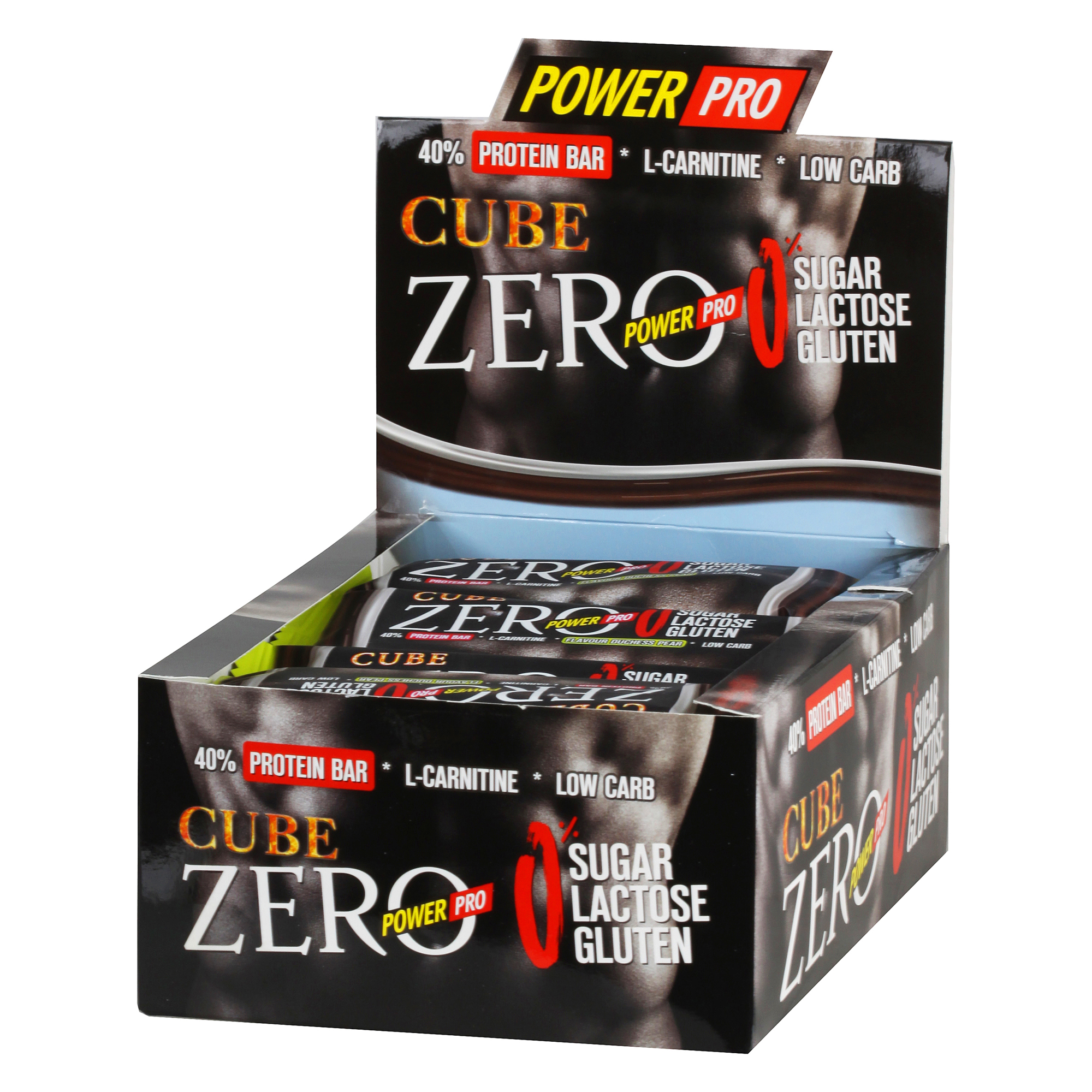 Power Pro Батончики Cube ZERO 50 г, 20 шт, вкус: дюшес