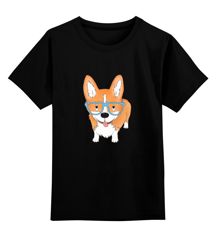 

Детская футболка Printio Корги в очках цв.черный р.128, 0000002721507