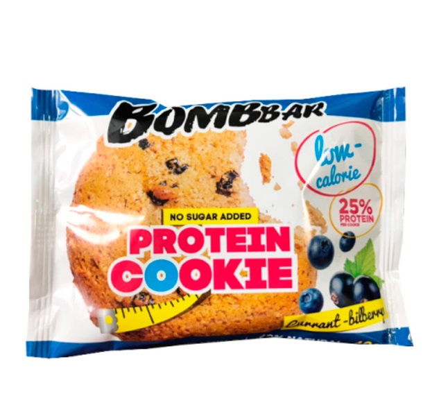 

BOMBBAR Protein Cookie низкокалорийные 40 г, 1 шт, вкус: смородина-черника
