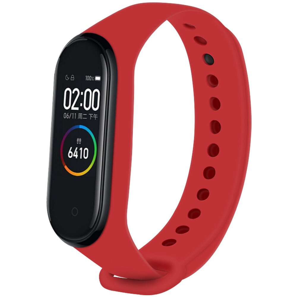 фото Ремешок для смарт-браслета nuobi original для xiaomi mi band 3, mi band 4 red