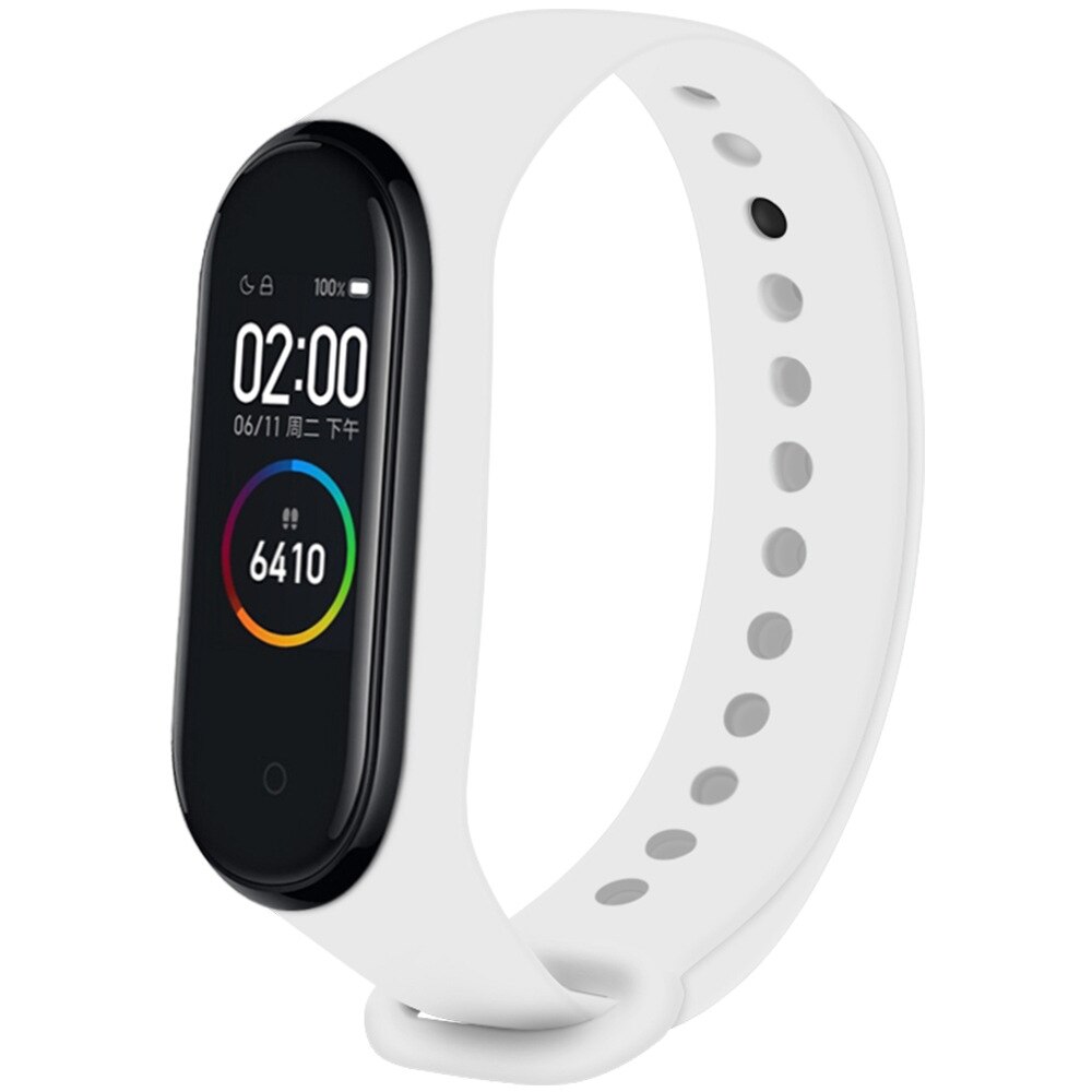 фото Ремешок для смарт-браслета nuobi original для xiaomi mi band 3, mi band 4 white