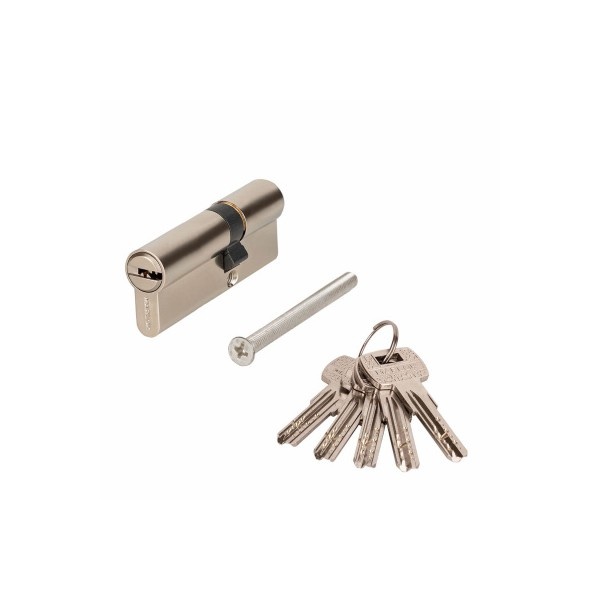 Цилиндр латунный MARLOK ЦМ 80 (30/50)-5К, перфорированный ключ/ключ, СP, хром