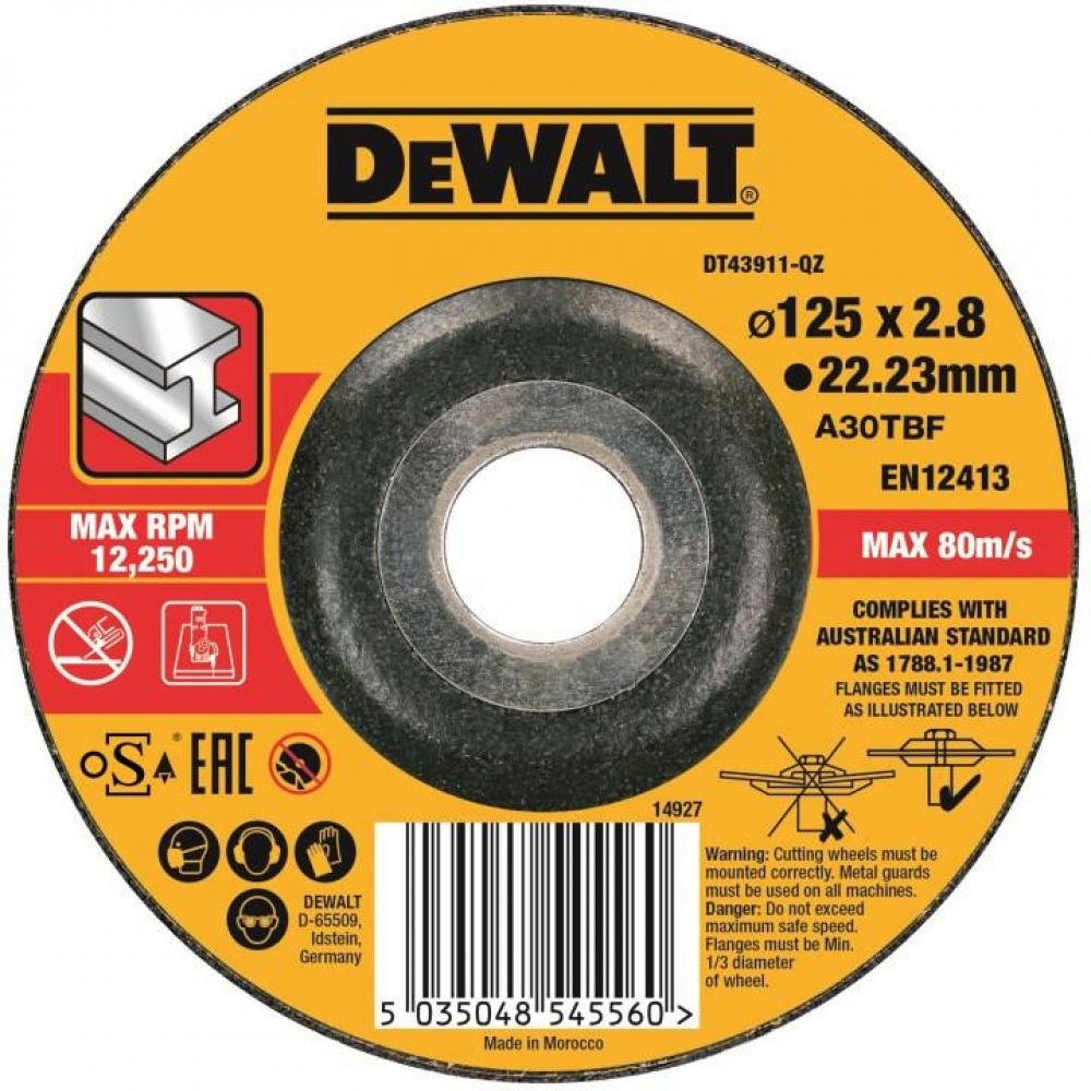 Диск отрезной абразивный DeWalt DT43911-QZ круг обдирочный dewalt