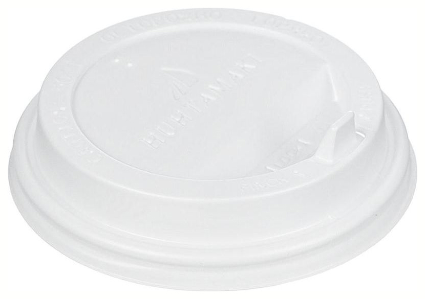 фото Крышка для стакана huhtamaki пластиковая белая с клапаном 9 cм х 100 шт.