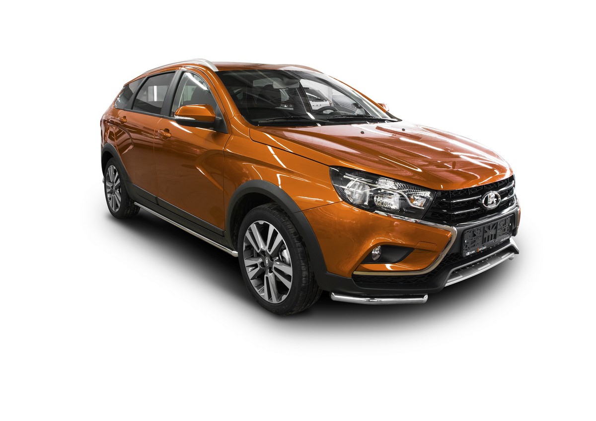 

Защита порогов d42 Rival для Lada Vesta Cross универсал 2017-н.в., 2 шт., R.6007.004