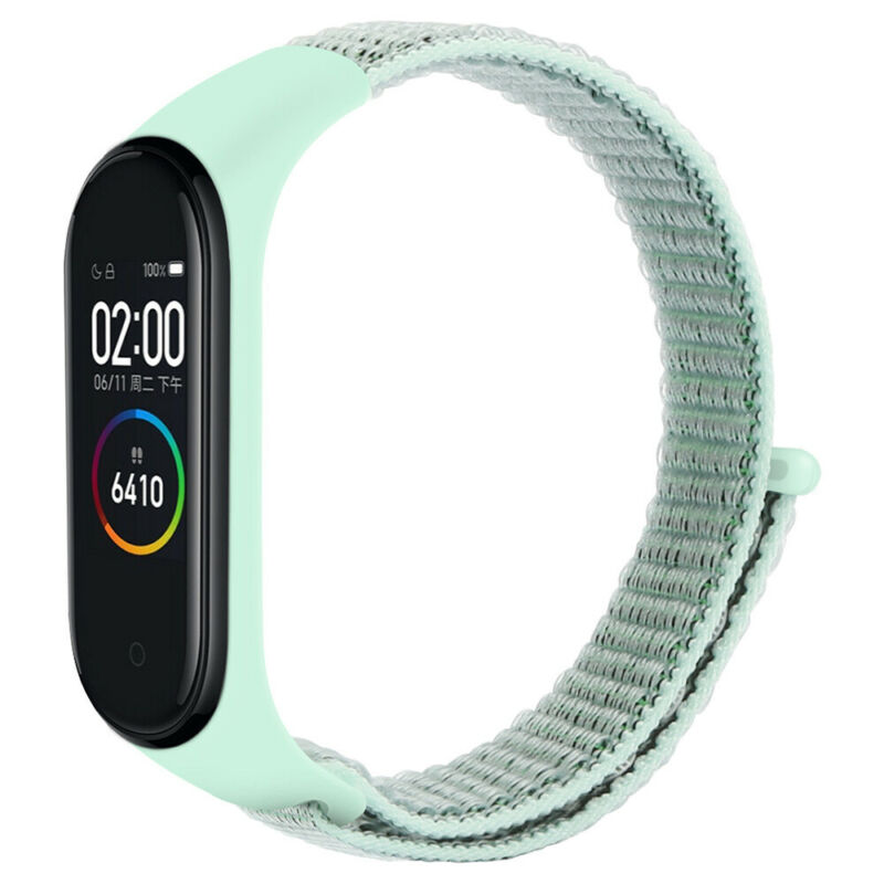 фото Ремешок для смарт-браслета nuobi nylon для xiaomi mi band 3 и mi band 4 turquoise