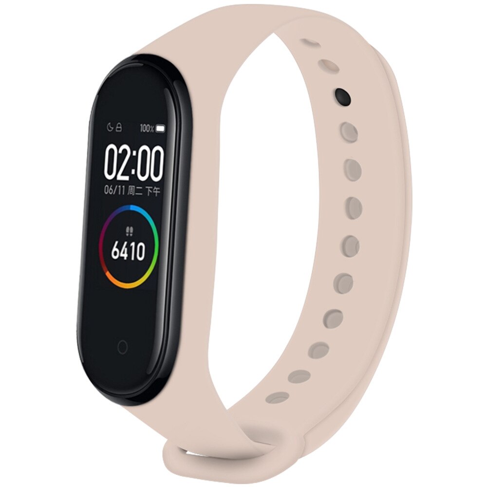 фото Ремешок для смарт-браслета nuobi original для xiaomi mi band 3 и mi band 4 milk/pink