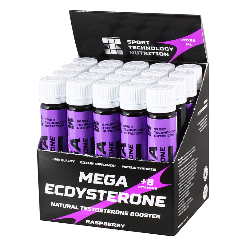 фото Sport technology nutrition mega ecdysterone, 20 амп, вкус: малина