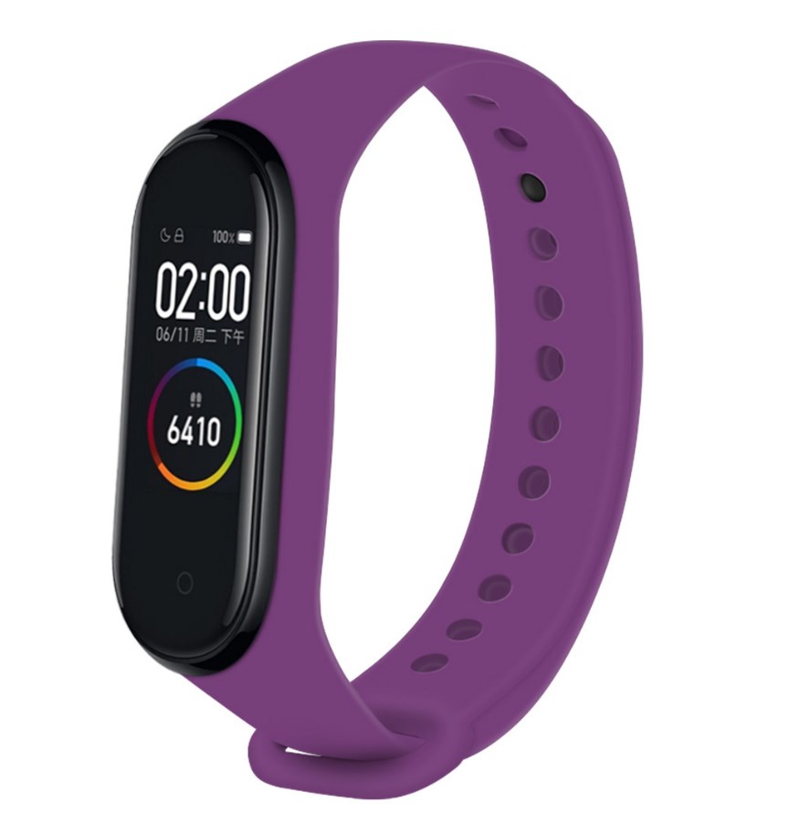 фото Ремешок для смарт-браслета nuobi original для xiaomi mi band 3, mi band 4 purple