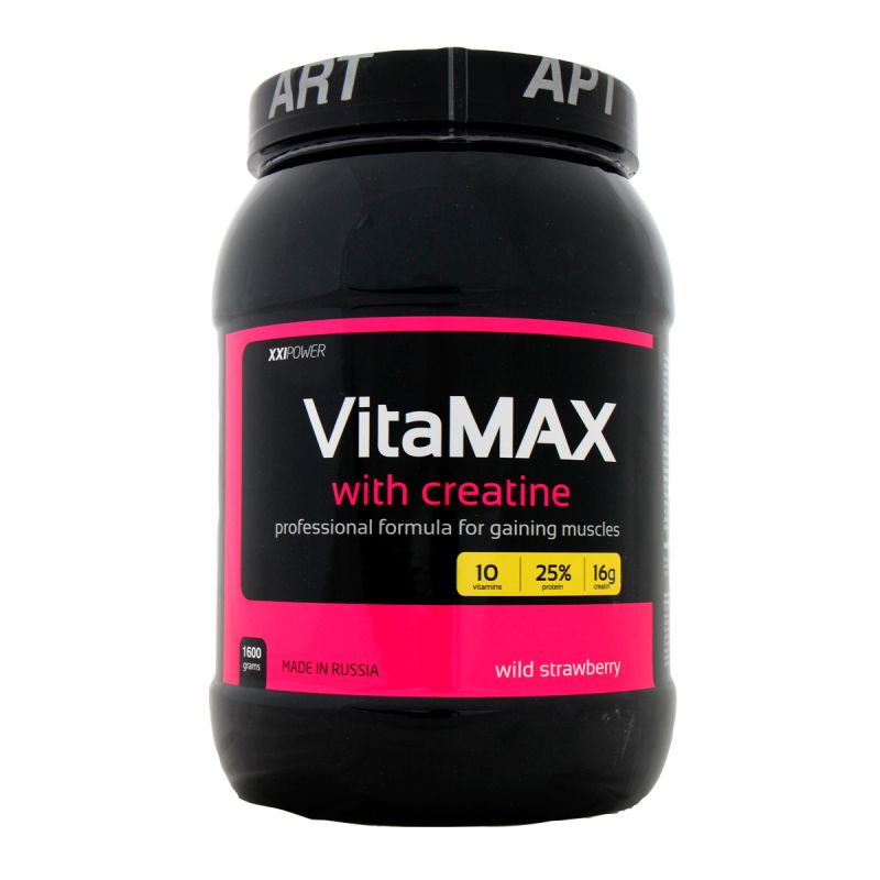 

Гейнер XXI Power VitaMAX + Creatine, 1600 г, wild strawberry, VitaMAX + Creatine